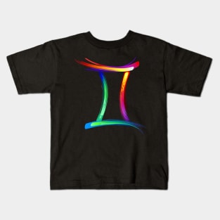 Gemini zodiac sign luminescent paint Kids T-Shirt